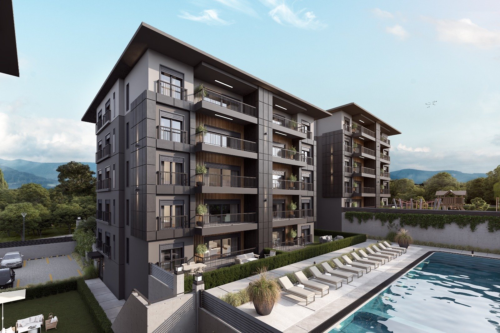 Prestige-Wohnprojekt mit Pool in zentraler Lage von Kuşadası Prestige-Wohnprojekt mit Pool in zentraler Lage von Kuşadası